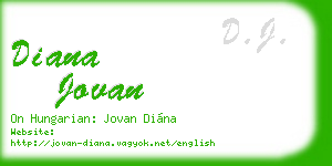 diana jovan business card